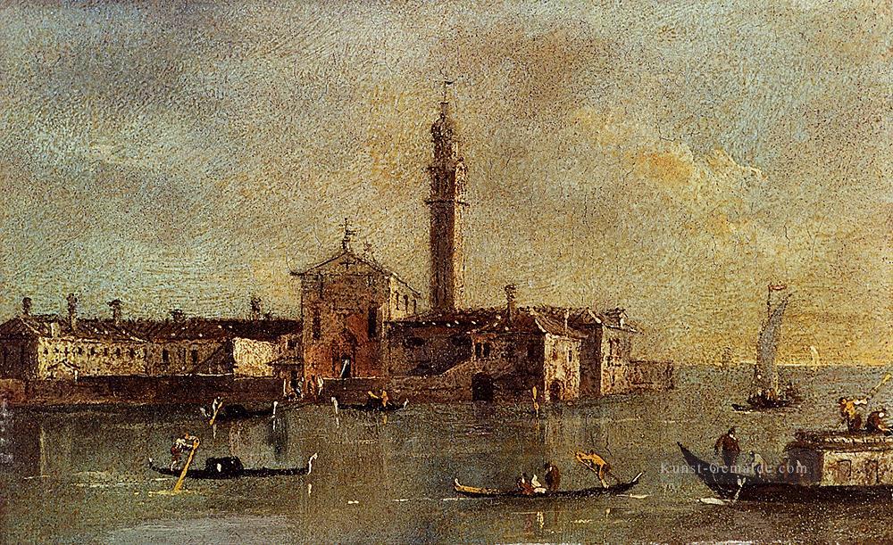 Ansicht der Insel von San Giorgio in Alga Venedig Venezia Schule Francesco Guardi Ölgemälde